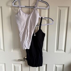 Auden White and Black nursing tank Camisole Set size medium